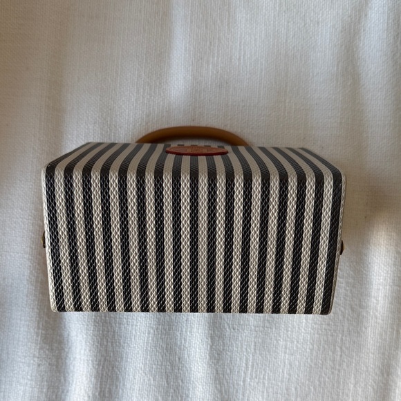 Vintage Fendi Pequin Pattern Box Bag, late 80s / Early 90s - Picture 5 of 8